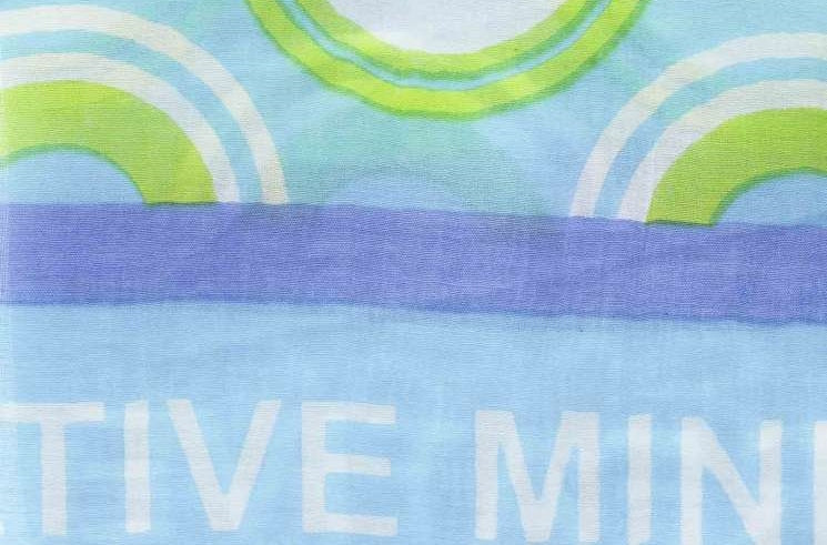 💕 Zwillingsherz Loop Schal Tuch "Creative Mind Circles" Hellblau