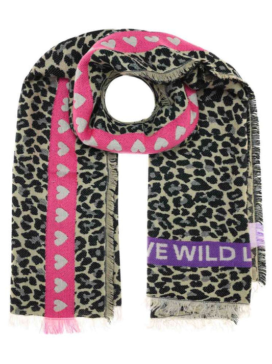 💕 Zwillingsherz Schal "Cynthia" Baumwolle Wolle Pink