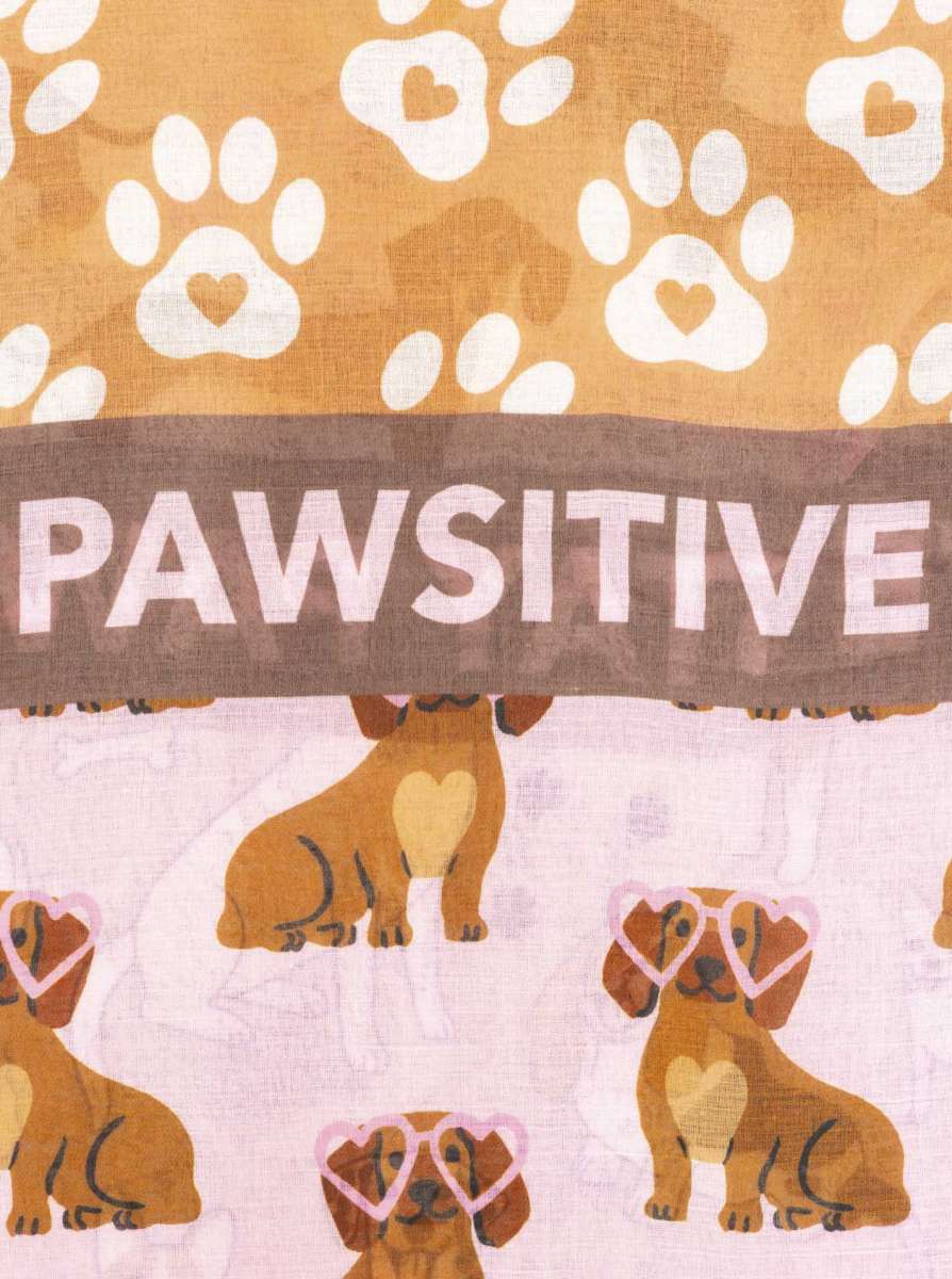 💕 Zwillingsherz Schal "Dogs" Beige