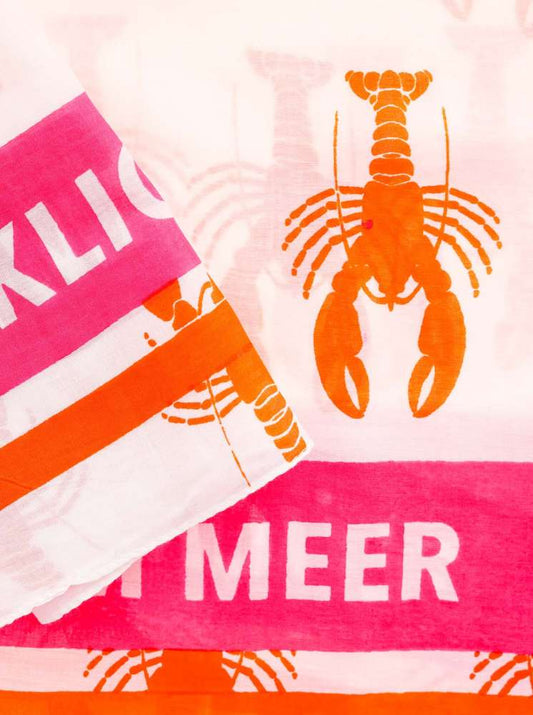 💕 Zwillingsherz Schal Tuch "Glücklich am Meer" Rot