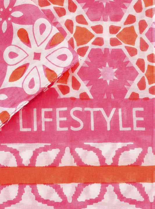 💕 Zwillingsherz Schal Tuch "Happiness is my lifestyle" Pink