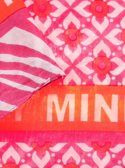 💕 Zwillingsherz Schal Tuch "Happy Mind Zebra ZH" Pink