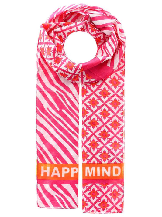 💕 Zwillingsherz Schal Tuch "Happy Mind Zebra ZH" Pink
