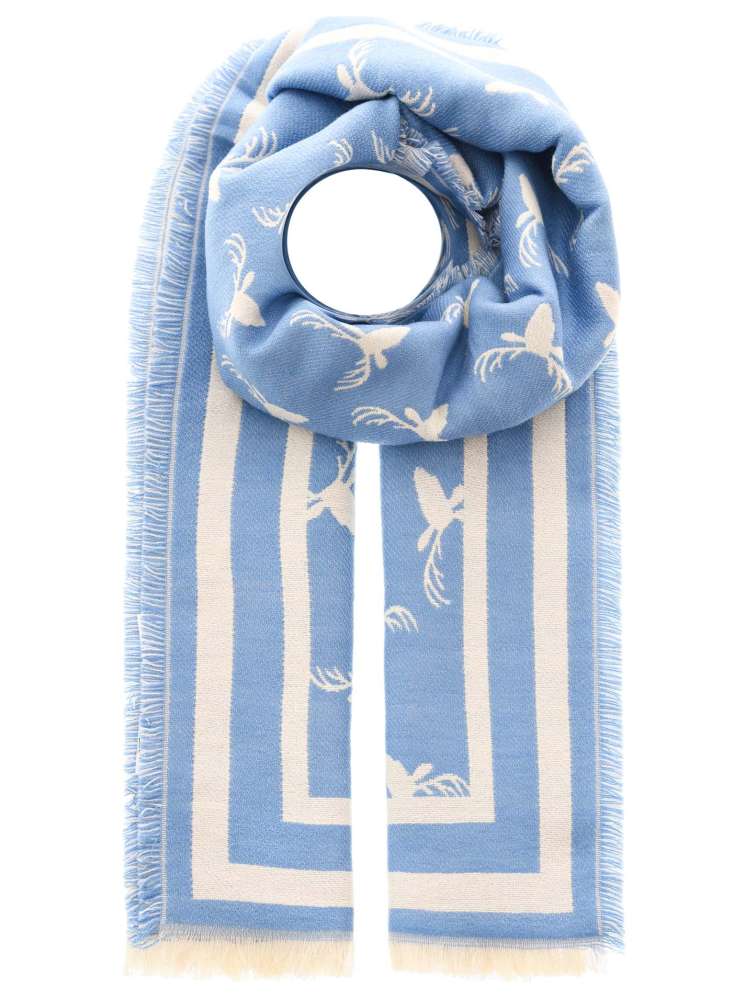 💕 Zwillingsherz SchalZH "Hirschkopf" Viskose Blau