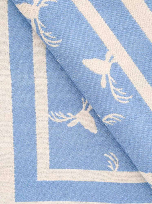 💕 Zwillingsherz SchalZH "Hirschkopf" Viskose Blau