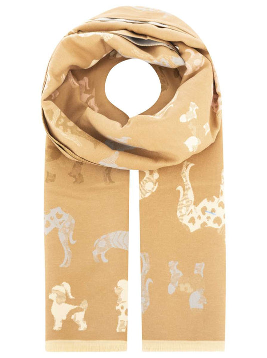 💕 Zwillingsherz Schal "Hundeparade" Braun