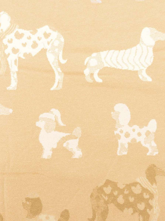 💕 Zwillingsherz Schal "Hundeparade" Braun
