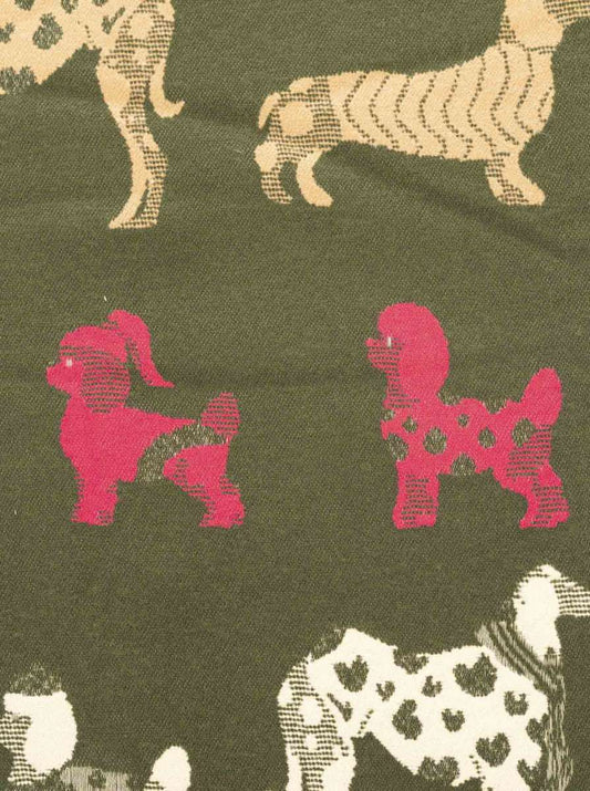 💕 Zwillingsherz Schal "Hundeparade" Grün