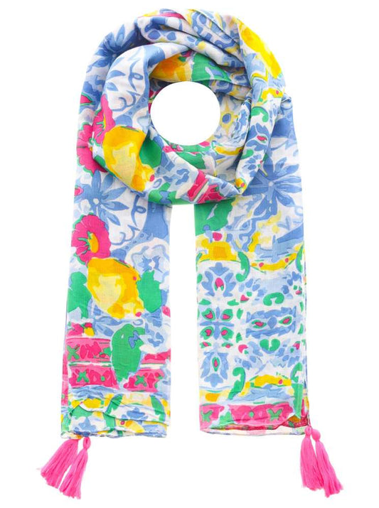 💕 Zwillingsherz Schal "Italian Flair" 100 % Viskose Dunkelblau