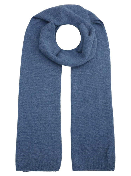 💕 Zwillingsherz Schal 100 % Cashmere "Herren-Uni" Classic Kaschmir Jeansblau