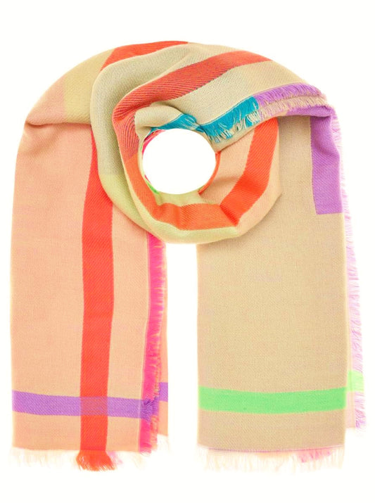 💕 Zwillingsherz Schal "Josina" Baumwolle Wolle Beige