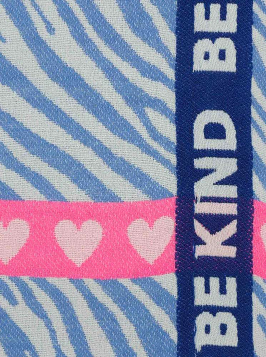 💕 Zwillingsherz Schal "Kaya" Baumwolle Wolle Blau