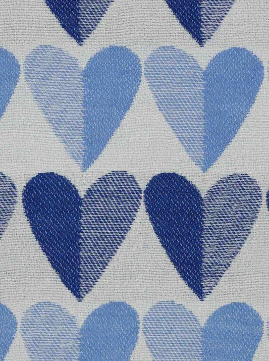 💕 Zwillingsherz Schal "Lean" Baumwolle Wolle Blau