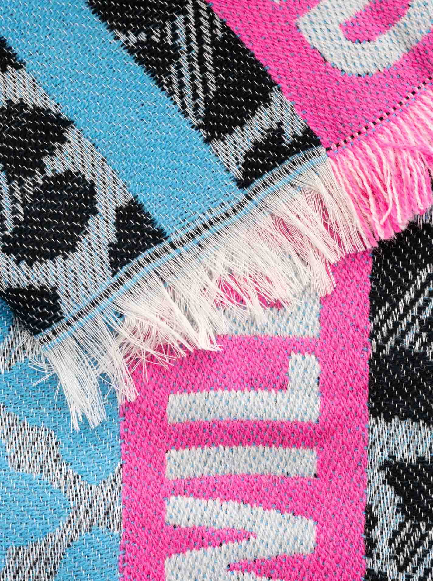 💕 Zwillingsherz Schal "Leo Wild Vibes" Baumwolle Wolle Blau