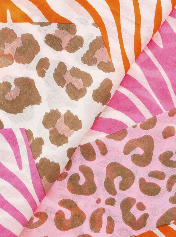 💕 Zwillingsherz Schal Tuch "Leo Zebra Zickzack" Multi