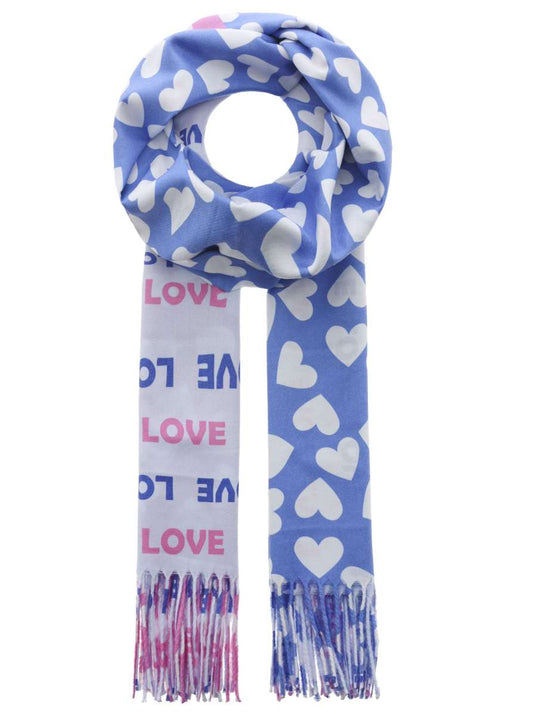 💕 Zwillingsherz Schal "Margitta" Blau