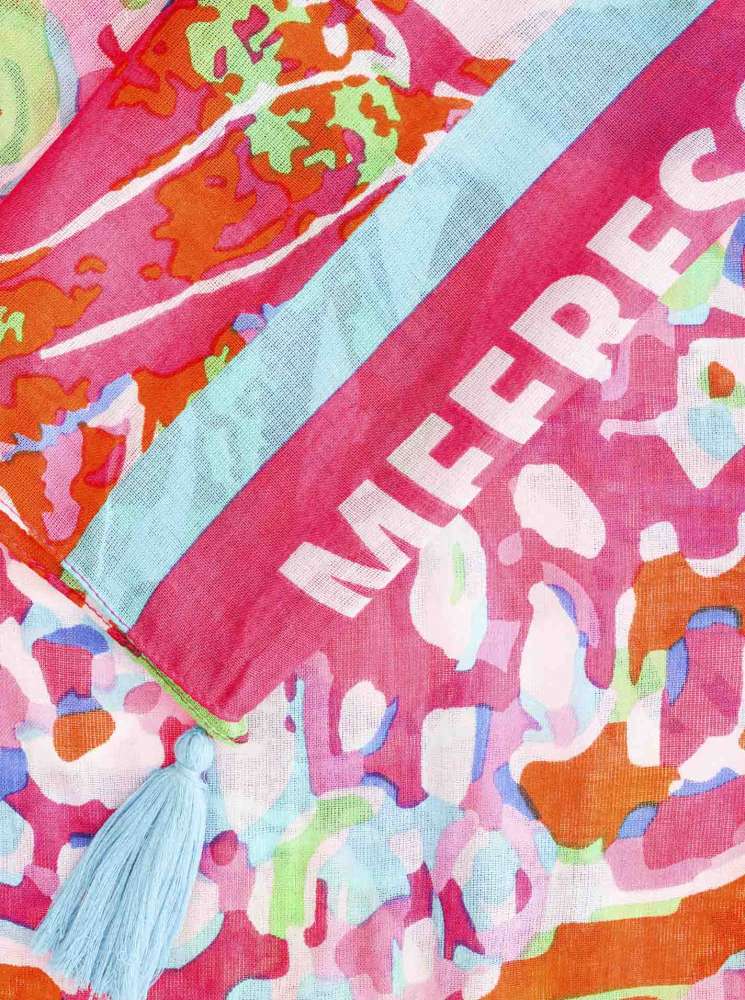 💕 Zwillingsherz Schal Tuch "Meeresglück" Rosa