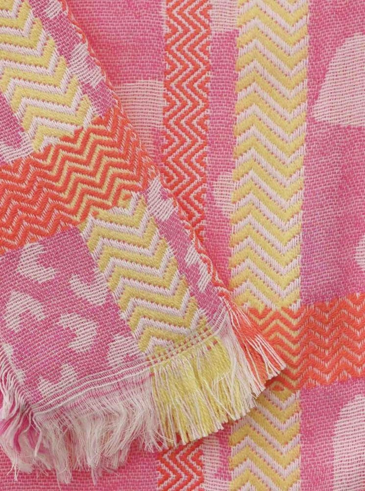 💕 Zwillingsherz Schal "Beautiful Life" Baumwolle Pink