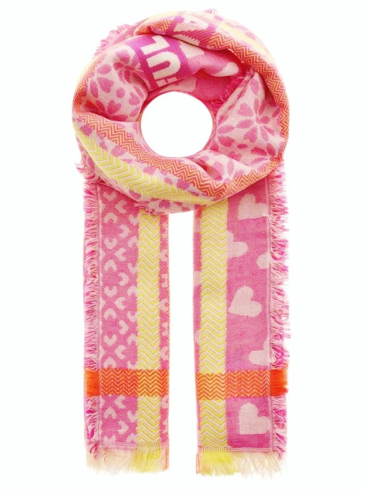 💕 Zwillingsherz Schal "Beautiful Life" Baumwolle Pink