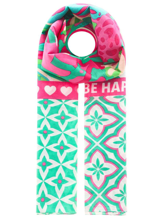 💕 Zwillingsherz Schal Tuch "Shine and be happy" Mittelgrün