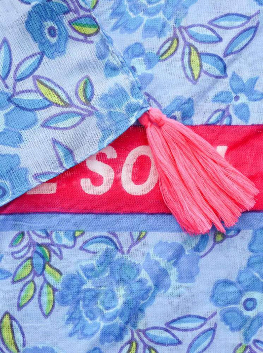 💕 Zwillingsherz Schal Tuch "Udela" Blau