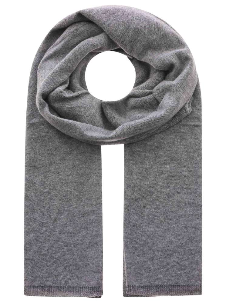 💕 Zwillingsherz Herren Schal "Uni" Cashmere Wolle Kaschmir Grau