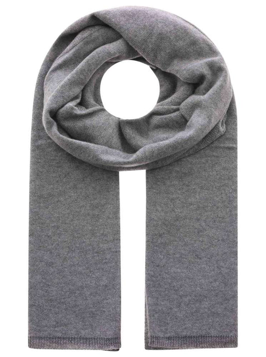💕 Zwillingsherz Herren Schal "Uni" Cashmere Wolle Kaschmir Grau