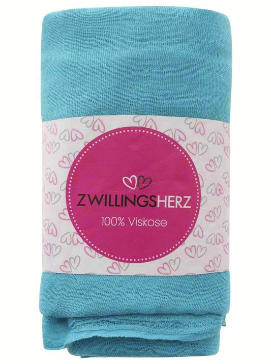 💕 Schal Tuch "Uni" 100 % Viskose Türkis