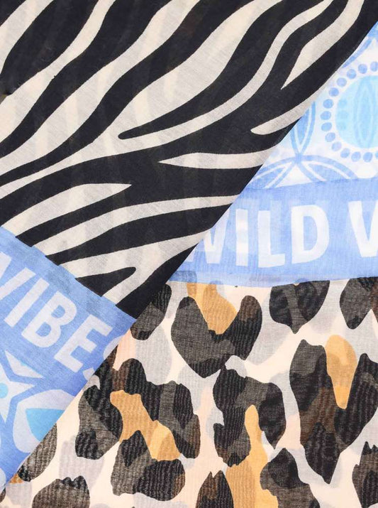 💕 Zwillingsherz Schal Tuch "Wild Vibes Mix" Blau