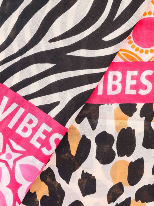 💕 Zwillingsherz Schal Tuch "Wild Vibes Mix" Pink