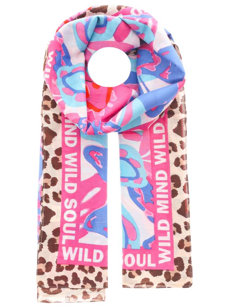 💕 Zwillingsherz Schal Tuch "Wild Flower" Blau
