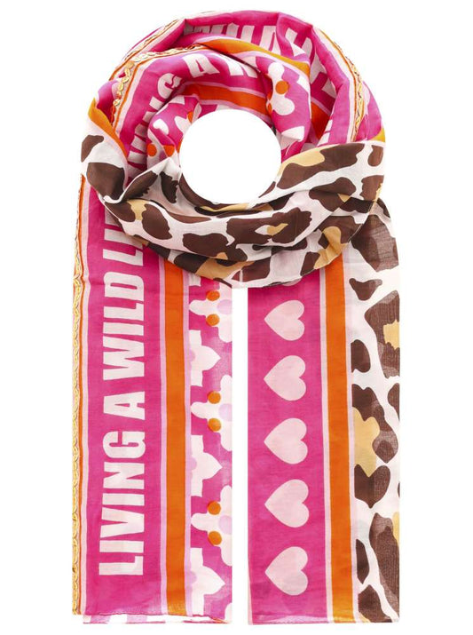💕 Zwillingsherz Schal Tuch "Wild Life" Pink