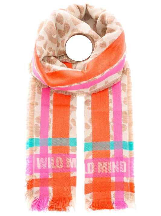 💕 Zwillingsherz Schal "Wild Mind" Baumwolle Wolle Orange