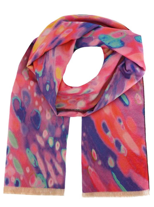 💕 Zwillingsherz Schal Paschmina "Color Fusion" 100 % Viskose Lila