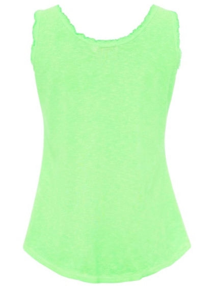 💕 Zwillingsherz Top "Basic" Tanktop Neongrün