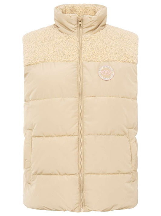 💕 Zwillingsherz Wendeweste "Good Vibes Only" Kurz Weste Beige