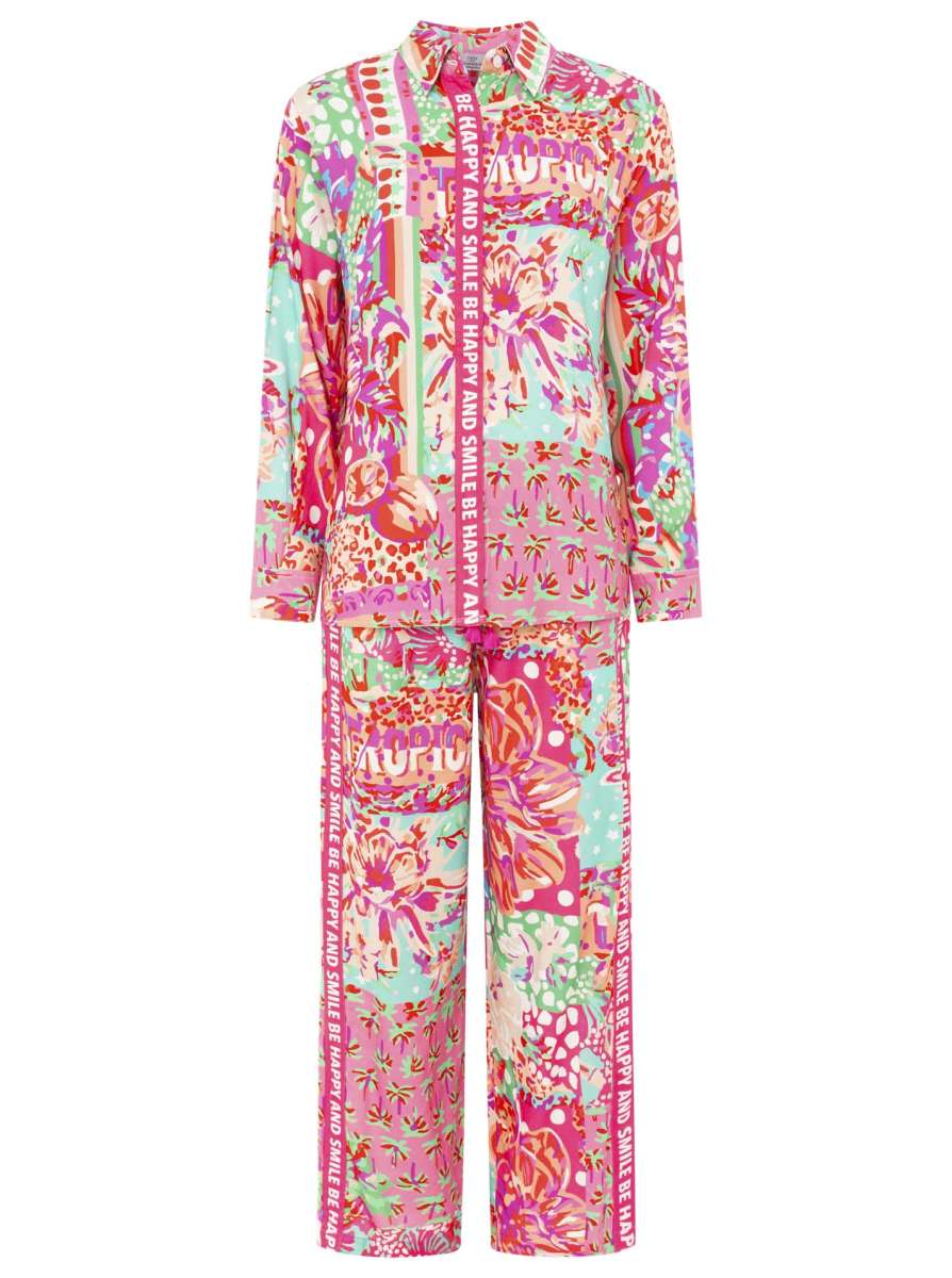 💕 Zwillingsherz Bluse "Be Happy" Viskose Multi