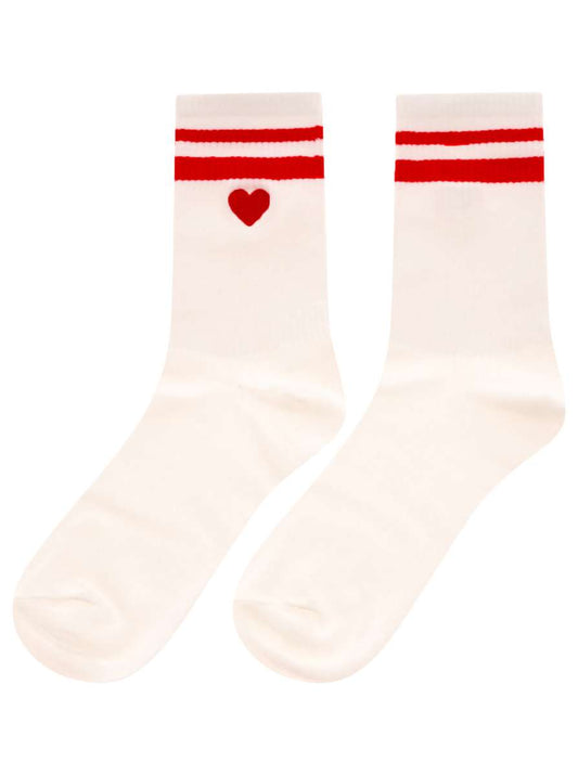 💕 Zwillingsherz Tennissocken "Heart" Rot