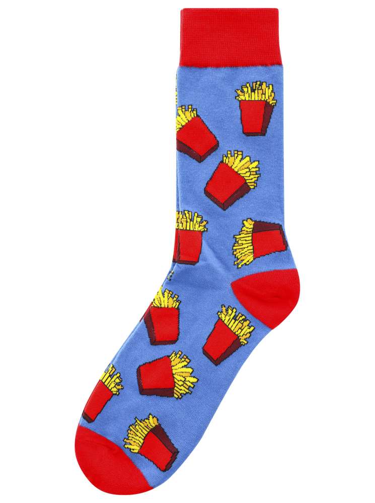 💕 Zwillingsherz Socken "Comic Pommes" Blau