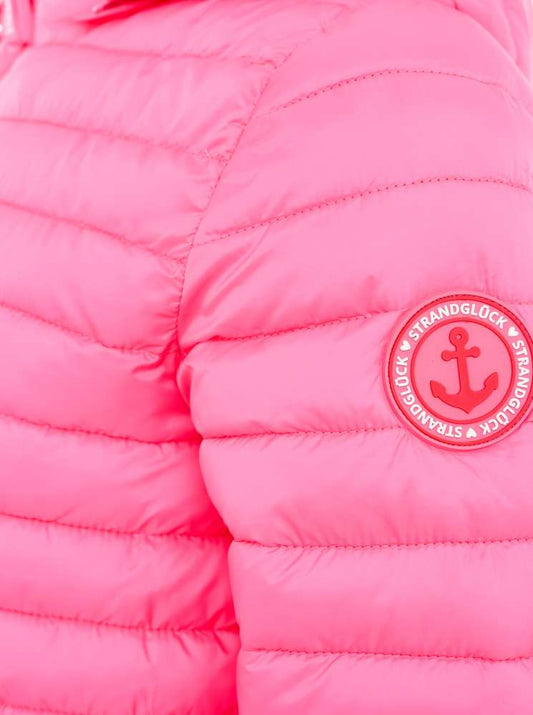 💕 Zwillingsherz Jacke Steppjacke kurz "Maritim Patch" Bubblegum