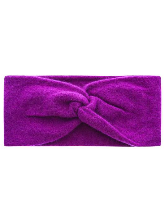 💕 Zwillingsherz Stirnband 100 % Cashmere "Knoten" Kaschmir Mittellila