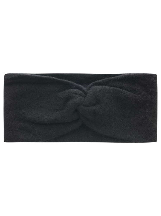 💕 Zwillingsherz Stirnband 100 % Cashmere "Knoten" Kaschmir Schwarz