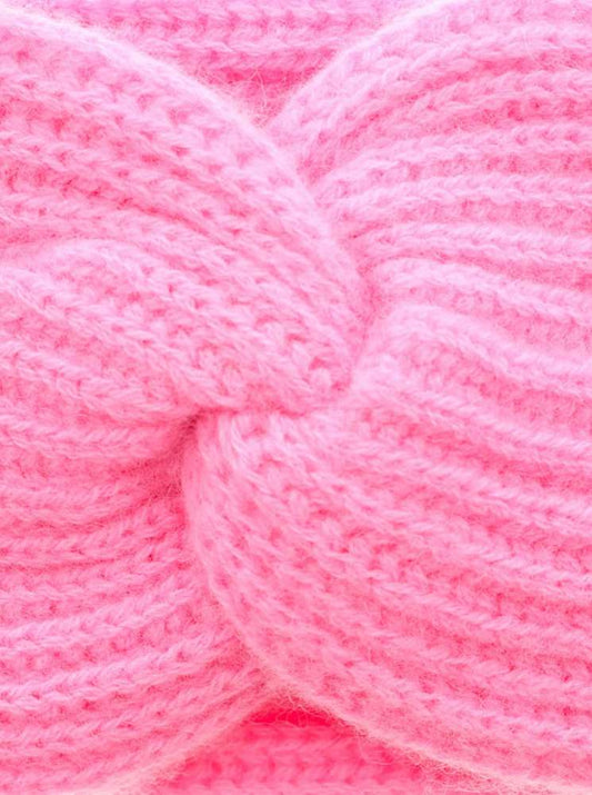 💕 Zwillingsherz Stirnband 100 % Cashmere "Rippen" Kaschmir Bubblegum