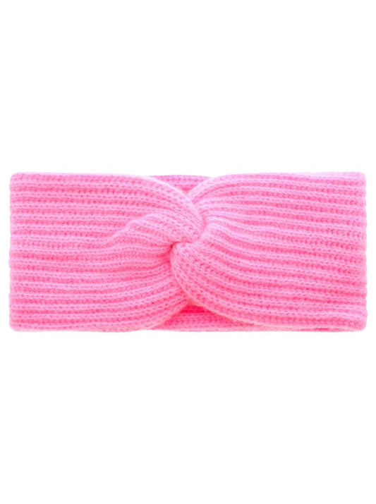 💕 Zwillingsherz Stirnband 100 % Cashmere "Rippen" Kaschmir Bubblegum