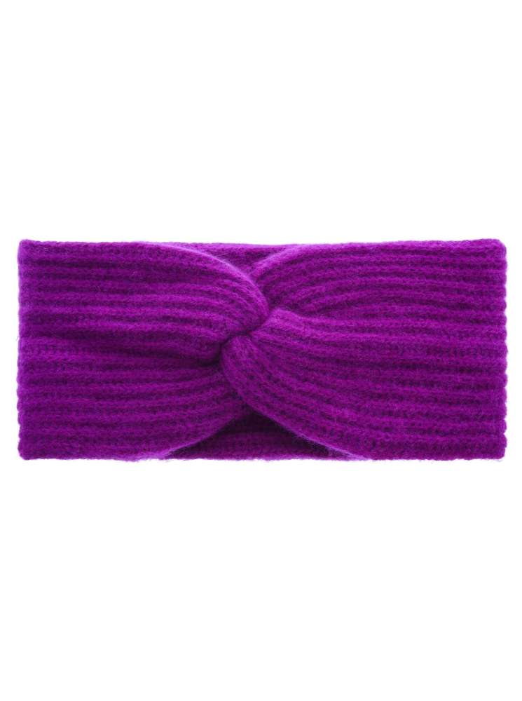 💕 Zwillingsherz Stirnband 100 % Cashmere "Rippen" Kaschmir Mittellila