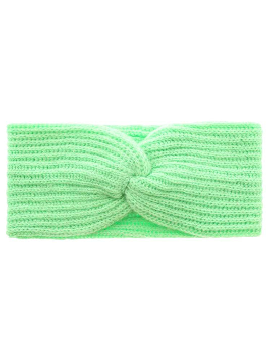 💕 Zwillingsherz Stirnband 100 % Cashmere "Rippen" Kaschmir Neongrün NEU