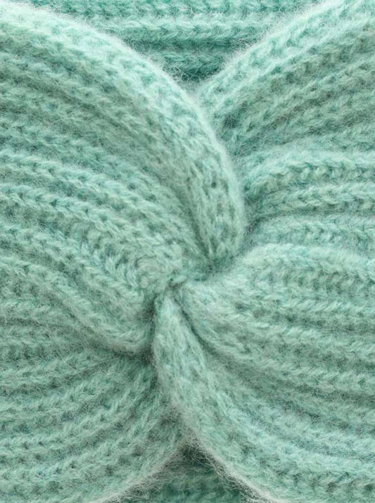 💕 Zwillingsherz Stirnband 100 % Cashmere "Rippen" Kaschmir Salbei