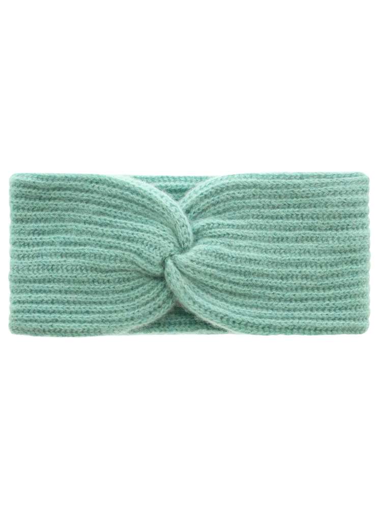 💕 Zwillingsherz Stirnband 100 % Cashmere "Rippen" Kaschmir Salbei