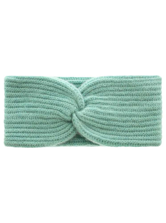 💕 Zwillingsherz Stirnband 100 % Cashmere "Rippen" Kaschmir Salbei