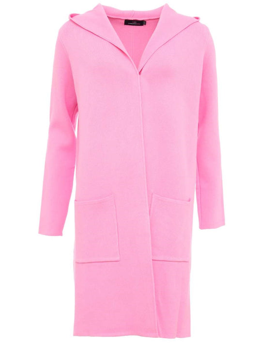 💕 Zwillingsherz Strickjacke "Janina Basic" Strickmantel offen Rosa